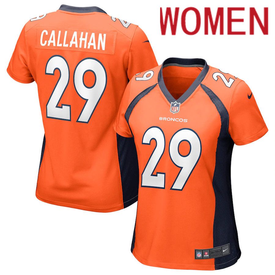 Women Denver Broncos #29 Bryce Callahan Nike Orange Game NFL Jersey